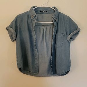 Denim button up